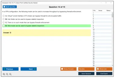 Checkpoint 156-115.77 Check Point Certified Security Master Practice test exam simulator test engine exam Prep practice test questions answers Image 14