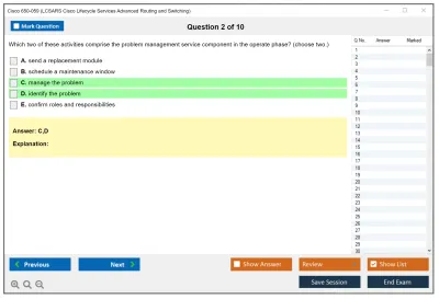 Cisco 650-059 Cisco Lifecycle Services Advanced Routing and Switching (LCSARS) Practice test exam simulator test engine exam Prep practice test questions answers Image 2