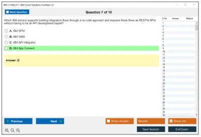 IBM C1000-017 IBM Cloud Solutions Architect v3 Practice test exam simulator test engine exam Prep practice test questions answers Image 7