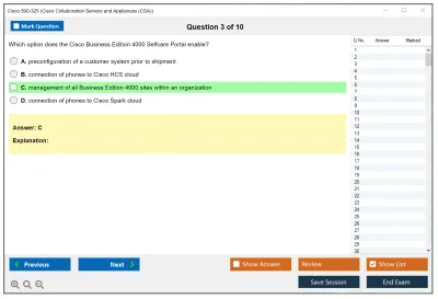 Cisco 500-325 Cisco Collaboration Servers and Appliances (CSA) Practice test exam simulator test engine exam Prep practice test questions answers Image 3