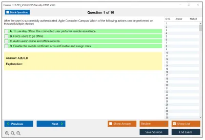Huawei H12-723_V3.0 HCIP-Security-CTSS V3.0 Practice test exam simulator test engine exam Prep practice test questions answers Image 1