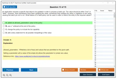 HashiCorp VA-002-P HashiCorp Certified: Vault Associate Practice test exam simulator test engine exam Prep practice test questions answers Image 13