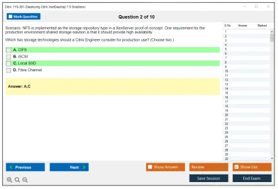 Citrix 1Y0-301 Deploying Citrix XenDesktop 7.6 Solutions Practice test exam simulator test engine exam Prep practice test questions answers Image 2