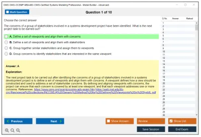 OMG OMG-OCSMP-MBA400 OMG-Certified Systems Modeling Professional - Model Builder – Advanced Practice test exam simulator test engine exam Prep practice test questions answers Image 1