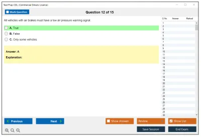 Test Prep CDL Commercial Drivers Licence Practice test exam simulator test engine exam Prep practice test questions answers Image 12