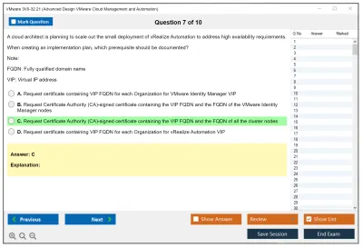 VMware 3V0-32.21 Advanced Design VMware Cloud Management and Automation Practice test exam simulator test engine exam Prep practice test questions answers Image 7