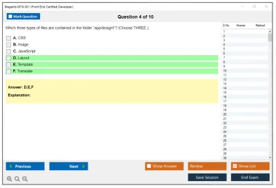 Magento M70-301 Magento Front End Developer Certification Exam Practice test exam simulator test engine exam Prep practice test questions answers Image 4