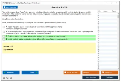 HP HPE6-A81 Aruba Certified ClearPass Expert Written Exam Practice test exam simulator test engine exam Prep practice test questions answers Image 1