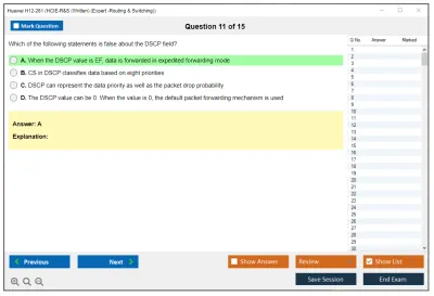 Huawei H12-261 HCIE-R&amp;S (Written) (Expert -Routing &amp; Switching) Practice test exam simulator test engine exam Prep practice test questions answers Image 11