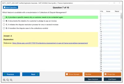 SAP C_S4CFI_2202 SAP Certified Application Associate - SAP S/4HANA Cloud (public) - Finance Implementation Practice test exam simulator test engine exam Prep practice test questions answers Image 7