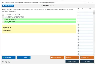 SAP C_ARCIG_2208 SAP Certified Application AssociateSAP Ariba Integration with Cloud Integration Gateway Practice test exam simulator test engine exam Prep practice test questions answers Image 2