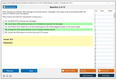 Amazon AWS AWS-Certified-Solutions-Architect-Associate-SAA-C01 AWS Certified Solutions Architect - Associate (SAA-C01) Practice test exam simulator test engine exam Prep practice test questions answers Image 2