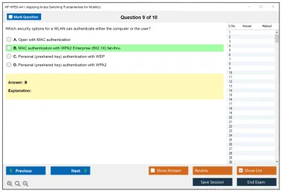 HP HPE6-A41 Applying Aruba Switching Fundamentals for Mobility Practice test exam simulator test engine exam Prep practice test questions answers Image 9