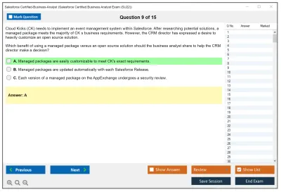 Salesforce Certified-Business-Analyst Salesforce Certified Business Analyst Practice test exam simulator test engine exam Prep practice test questions answers Image 9