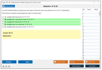 Juniper JN0-102 Juniper Networks Certified Associate Junos (JNCIA-Junos) Practice test exam simulator test engine exam Prep practice test questions answers Image 10