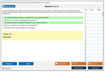 Adobe AD5-E803 Adobe Experience Manager Sites Business Practitioner Expert - Upgrade Practice test exam simulator test engine exam Prep practice test questions answers Image 4