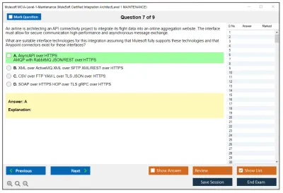 Mulesoft MCIA-Level-1-Maintenance MuleSoft Certified Integration Architect - Level 1 MAINTENANCE Practice test exam simulator test engine exam Prep practice test questions answers Image 7