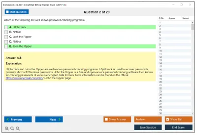 ECCouncil 312-50v13 Certified Ethical Hacker Exam (CEHv13) Practice test exam simulator test engine exam Prep practice test questions answers Image 2