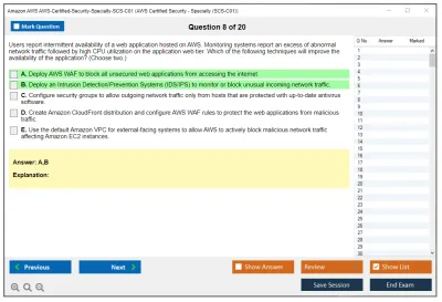 Amazon AWS AWS-Certified-Security-Specialty-SCS-C01 AWS Certified Security - Specialty (SCS-C01) Practice test exam simulator test engine exam Prep practice test questions answers Image 8
