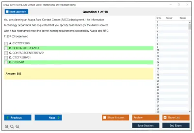 Avaya 3301 Avaya Aura Contact Center Maintenance and Troubleshooting Practice test exam simulator test engine exam Prep practice test questions answers Image 1