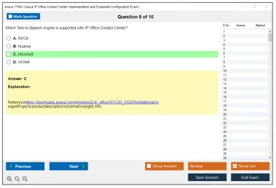 Avaya 7750X Avaya IP Office Contact Center Implementation and Expanded Configuration Exam Practice test exam simulator test engine exam Prep practice test questions answers Image 8