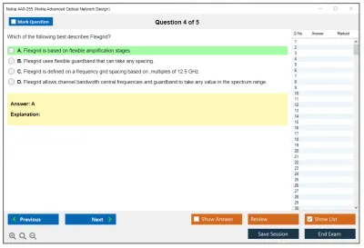 Nokia 4A0-255 Nokia Advanced Optical Network Design Practice test exam simulator test engine exam Prep practice test questions answers Image 4
