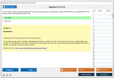 HashiCorp VA-002-P HashiCorp Certified: Vault Associate Practice test exam simulator test engine exam Prep practice test questions answers Image 12