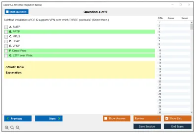 Apple 9L0-406 Mac Integration Basics Practice test exam simulator test engine exam Prep practice test questions answers Image 4