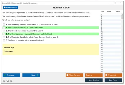 Microsoft MS-500 Microsoft 365 Security Administration Practice test exam simulator test engine exam Prep practice test questions answers Image 7