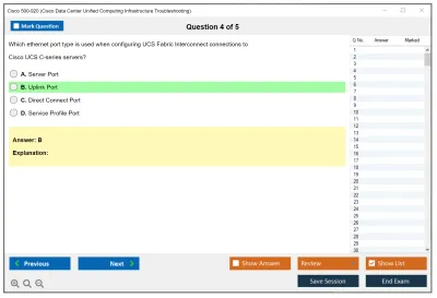 Cisco 500-920 Cisco Data Center Unified Computing Infrastructure Troubleshooting (DCITUC) Practice test exam simulator test engine exam Prep practice test questions answers Image 4
