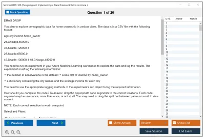 Microsoft DP-100 Designing and Implementing a Data Science Solution on Azure Practice test exam simulator test engine exam Prep practice test questions answers Image 1