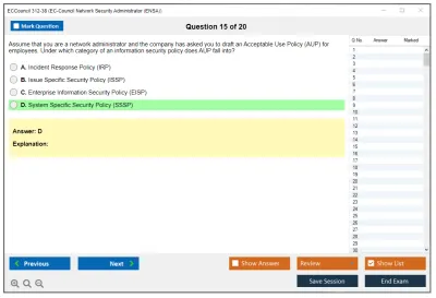 ECCouncil 312-38 Certified Network Defender (CND) Practice test exam simulator test engine exam Prep practice test questions answers Image 15