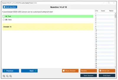 Huawei H19-371_V1.0 HCS-Pre-sales-Digital Power V1.0 Practice test exam simulator test engine exam Prep practice test questions answers Image 14