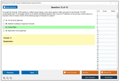 ECCouncil 412-79 EC-Council Certified Security Analyst (ECSA) Practice test exam simulator test engine exam Prep practice test questions answers Image 12