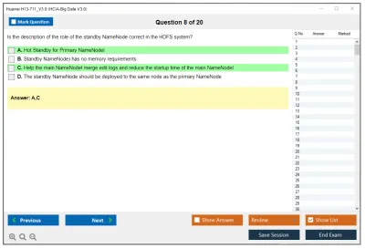 Huawei H13-711_V3.0 HCIA-Big Data V3.0 Practice test exam simulator test engine exam Prep practice test questions answers Image 8