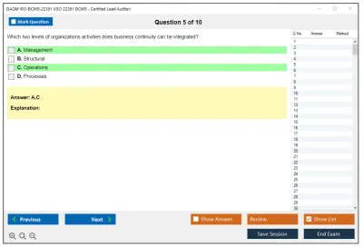GAQM ISO-BCMS-22301 ISO 22301 BCMS - Certified Lead Auditor Practice test exam simulator test engine exam Prep practice test questions answers Image 5