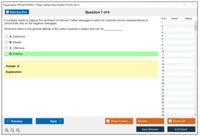 Pegasystems PEGAPCDS86V1 Pega Certified Data Scientist (PCDS) 86V1 Practice test exam simulator test engine exam Prep practice test questions answers Image 7