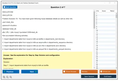 Cloudera CCA175 CCA Spark and Hadoop Developer Exam Practice test exam simulator test engine exam Prep practice test questions answers Image 2