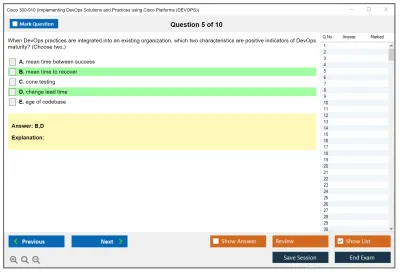 Cisco 300-910 Implementing DevOps Solutions and Practices using Cisco Platforms (DEVOPS) Practice test exam simulator test engine exam Prep practice test questions answers Image 5