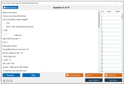 Avaya 7492X Avaya Aura® Call Center Elite Support Exam Practice test exam simulator test engine exam Prep practice test questions answers Image 6
