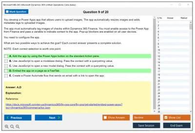 Microsoft MB-300 Microsoft Dynamics 365: Core Finance and Operations Practice test exam simulator test engine exam Prep practice test questions answers Image 9