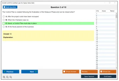 GAQM CLSSYB Certified Lean Six Sigma Yellow Belt Practice test exam simulator test engine exam Prep practice test questions answers Image 3