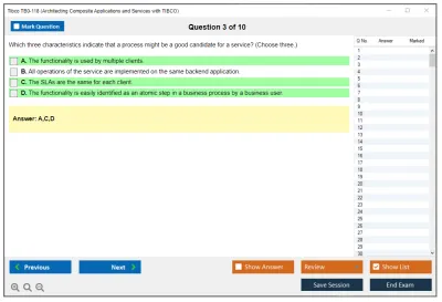Tibco TB0-118 Architecting Composite Applications and Services with TIBCO Practice test exam simulator test engine exam Prep practice test questions answers Image 3