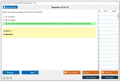 Huawei H20-871 Huawei Certified Field Specialist - IVS Practice test exam simulator test engine exam Prep practice test questions answers Image 10