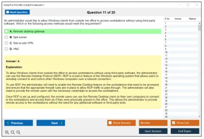 CompTIA N10-008 CompTIA Network+ Exam Practice test exam simulator test engine exam Prep practice test questions answers Image 11