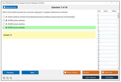Cisco 700-846 Cisco IoT Advantage for Account Managers (IOTAAM) Practice test exam simulator test engine exam Prep practice test questions answers Image 7