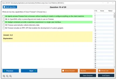 Cisco 200-901 DevNet Associate (DEVASC) Practice test exam simulator test engine exam Prep practice test questions answers Image 10
