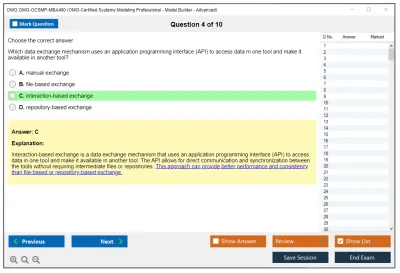 OMG OMG-OCSMP-MBA400 OMG-Certified Systems Modeling Professional - Model Builder – Advanced Practice test exam simulator test engine exam Prep practice test questions answers Image 4