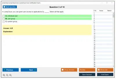 JumpCloud JumpCloud-Core JumpCloud Core Certification Exam Practice test exam simulator test engine exam Prep practice test questions answers Image 3