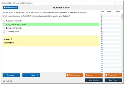 Fortinet NSE8_811 Fortinet NSE 8 Written Exam Practice test exam simulator test engine exam Prep practice test questions answers Image 7